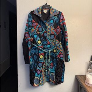Sandy Starkman Colorful Crochet Women's Coat